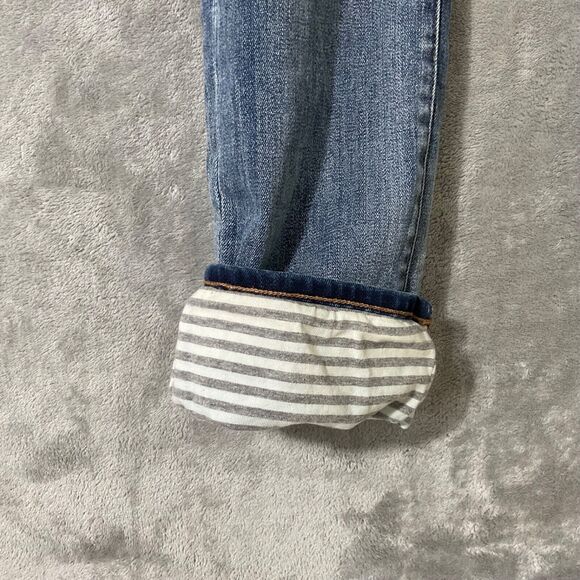 Crew Cuts Kids Distressed Ticking Lined Jeans/Denim, Size: 10 Blue - Picture 4 of 13